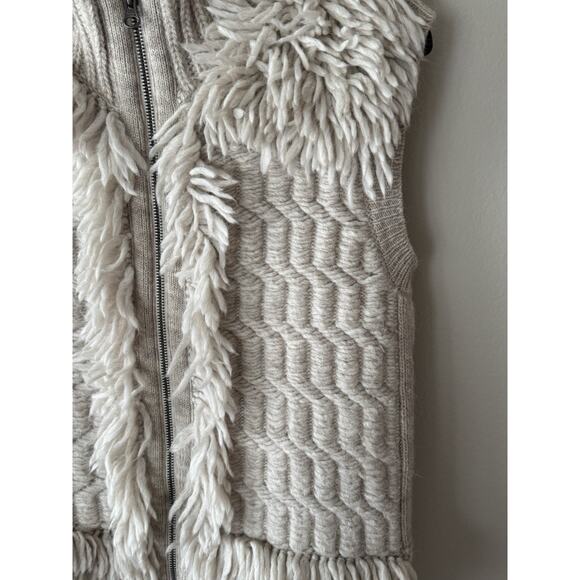 Country Road Fringe Vest Size Medium Alpaca Mohair Wool Blend Textured Boho Glam - Picture 3 of 9